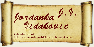 Jordanka Vidaković vizit kartica